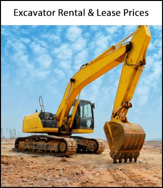 excavator rental pricing